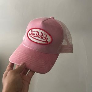 Velvet Pink Von Dutch Trucker Hat